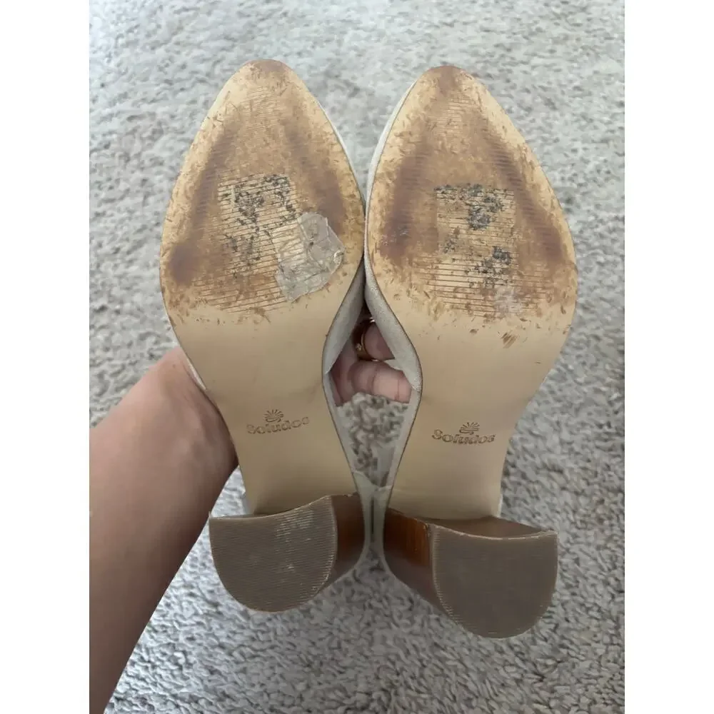 Soludos Collette heel in beige sz 7.5